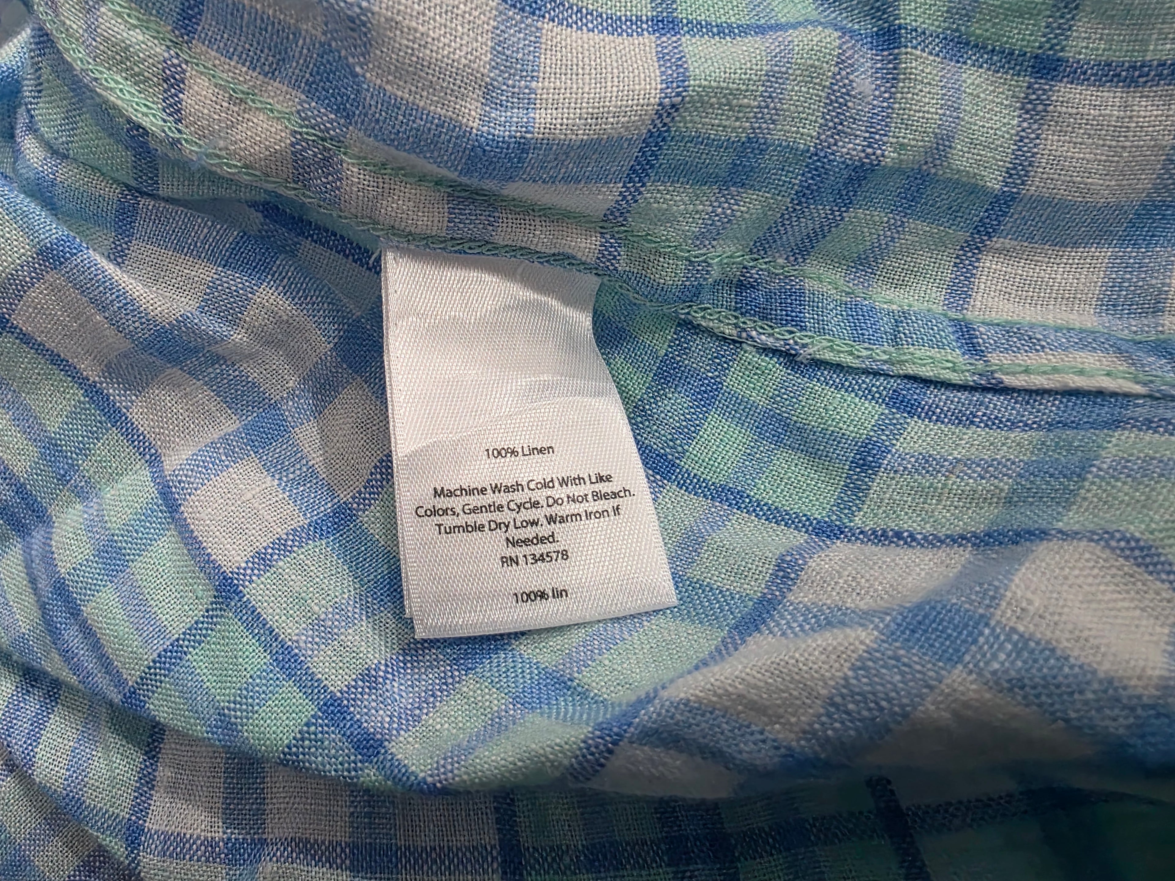 Camisa Vineyard Vines Relaxed Talla 2 Mujer Azul Cuadros
