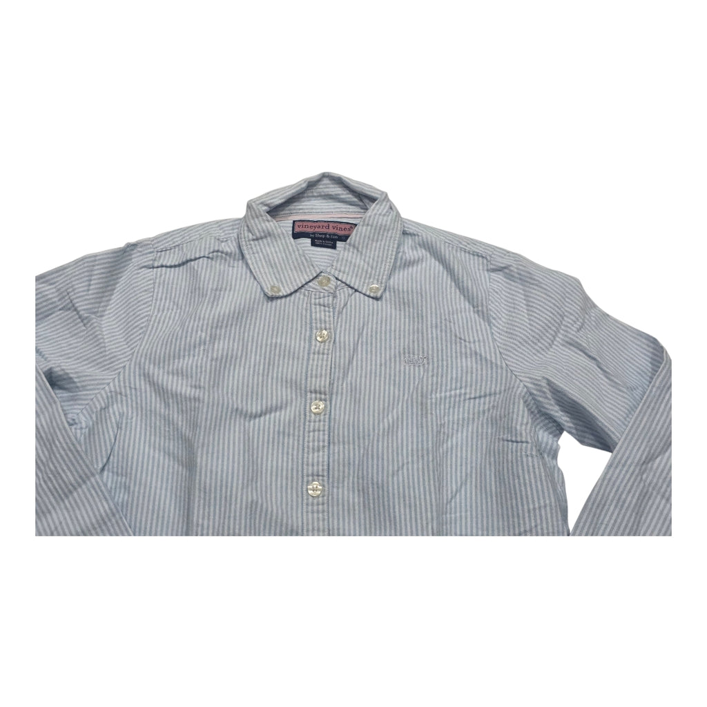 Camisa Vineyard Vines Talla 2 Azul Rayada De Mujer