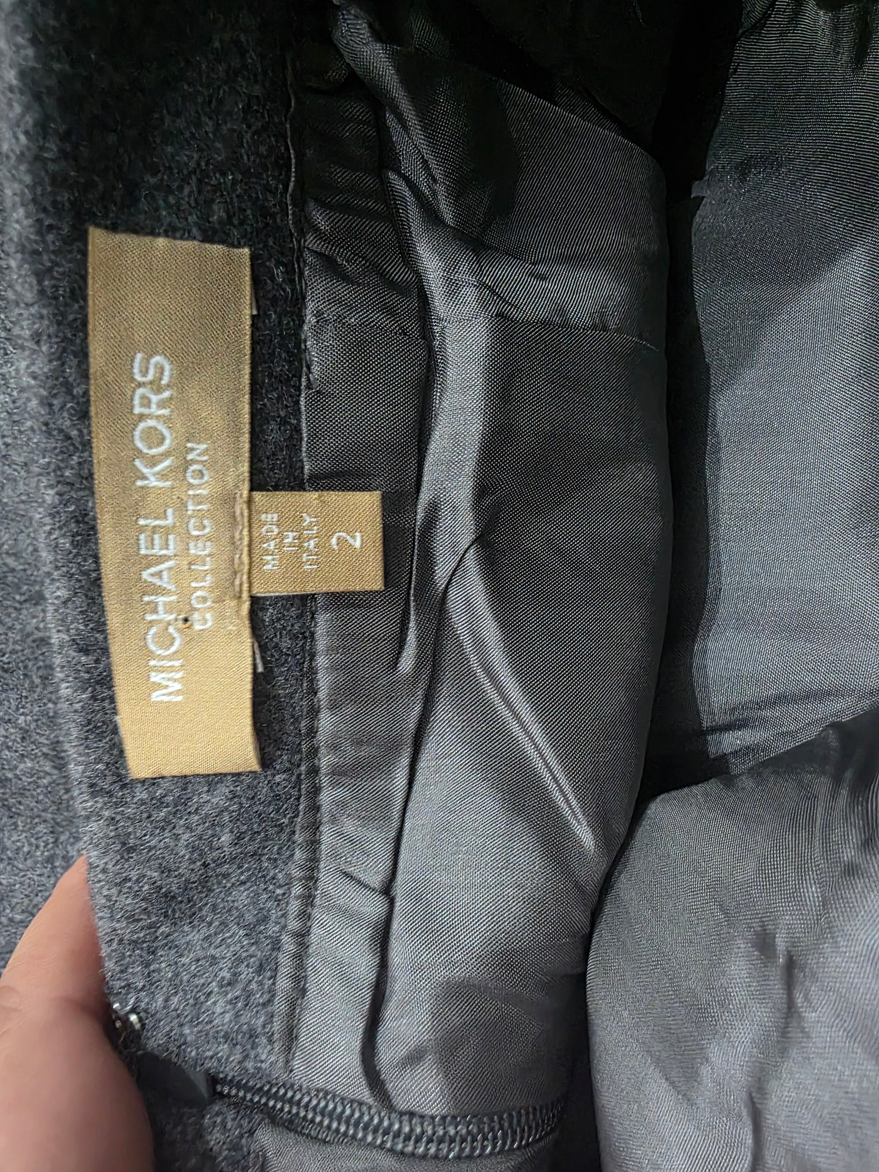Falda De Lana Michael Kors De Mujer Talla 2 Color Gris