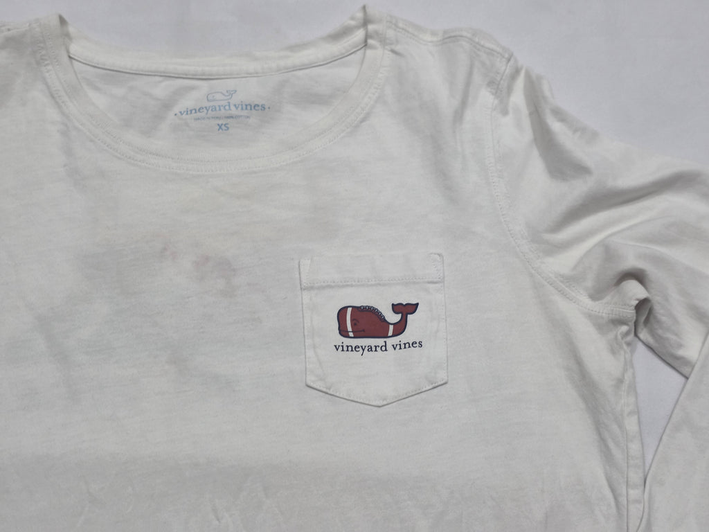 Playera Manga Larga Vineyard Vines Blanca Mujer Extra Chica