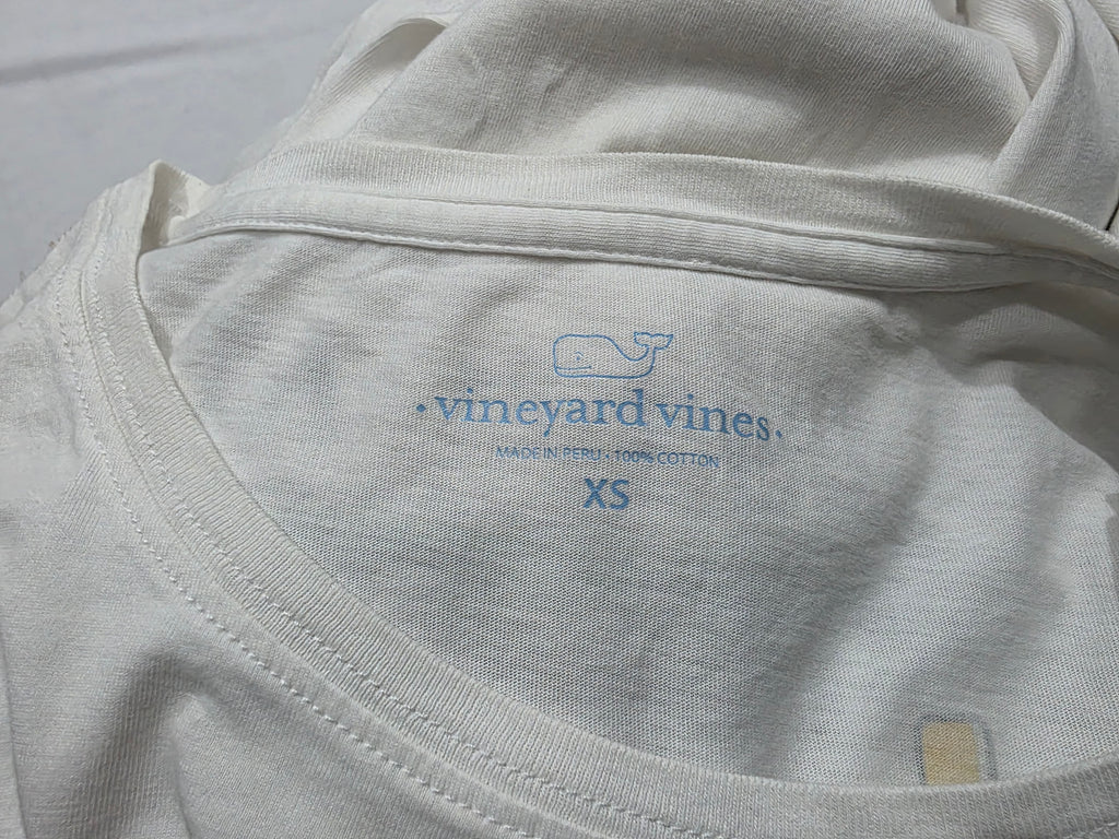 Playera Manga Larga Vineyard Vines Blanca Mujer Extra Chica