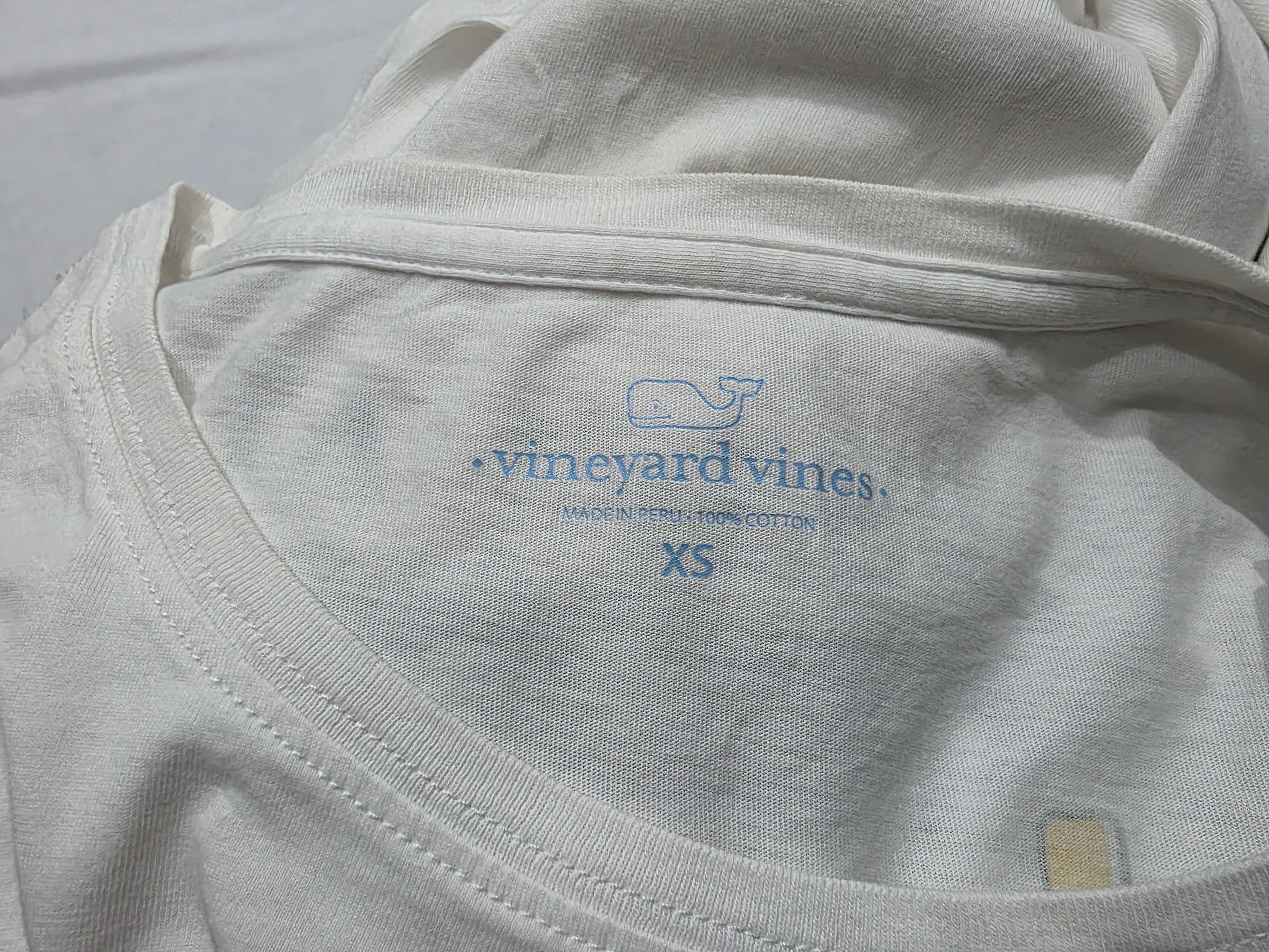 Playera Manga Larga Vineyard Vines Blanca Mujer Extra Chica