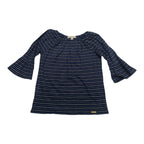 Blusa Michael Kors De Mujer Manga Larga Azul/gris Xs