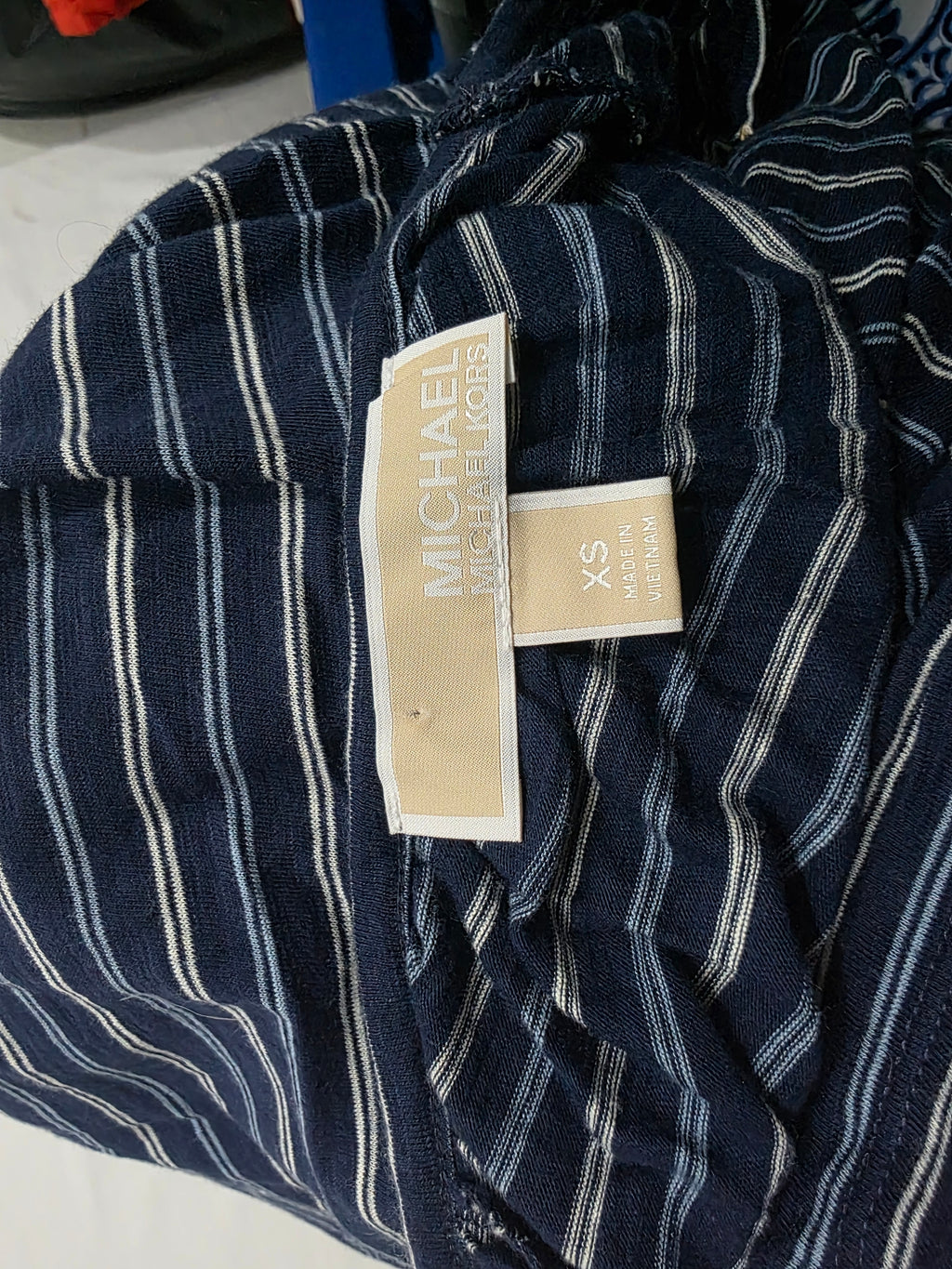Blusa Michael Kors De Mujer Manga Larga Azul/gris Xs