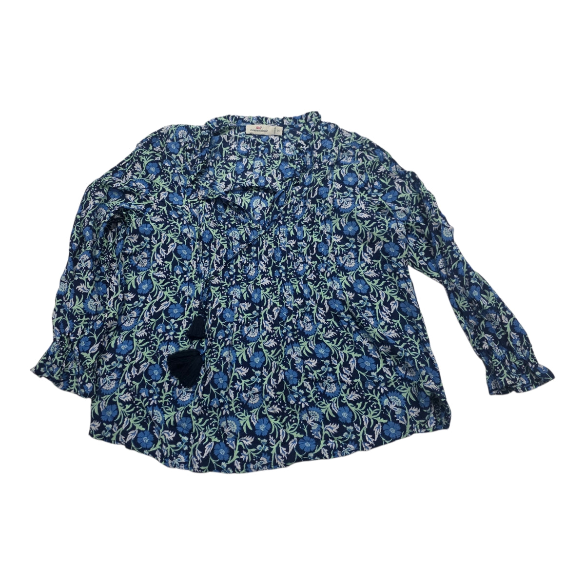Blusa Vineyard Vines Azul De Mujer Floreada Xs Manga Larga