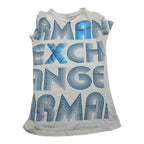 Blusa Armani Exchange Blanca Letras De Mujer Xs Manfga Corta