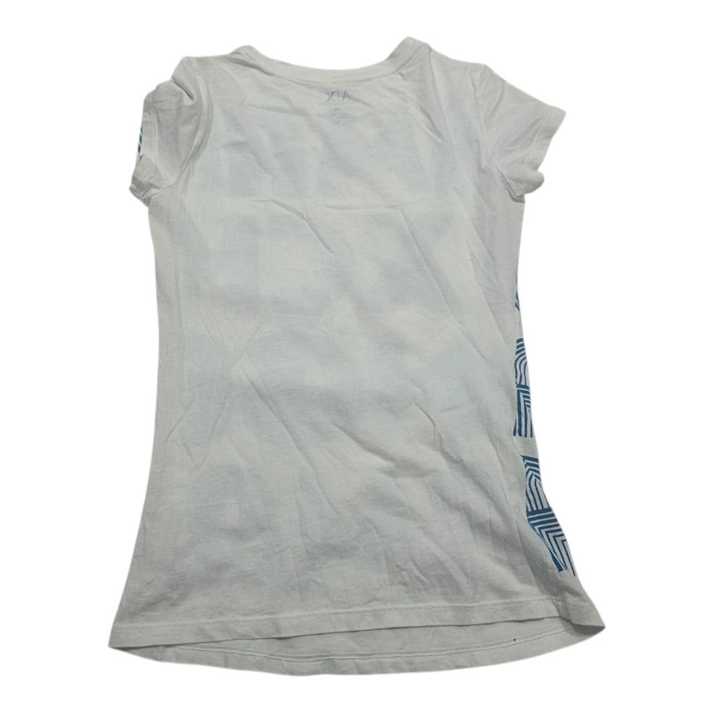 Blusa Armani Exchange Blanca Letras De Mujer Xs Manfga Corta