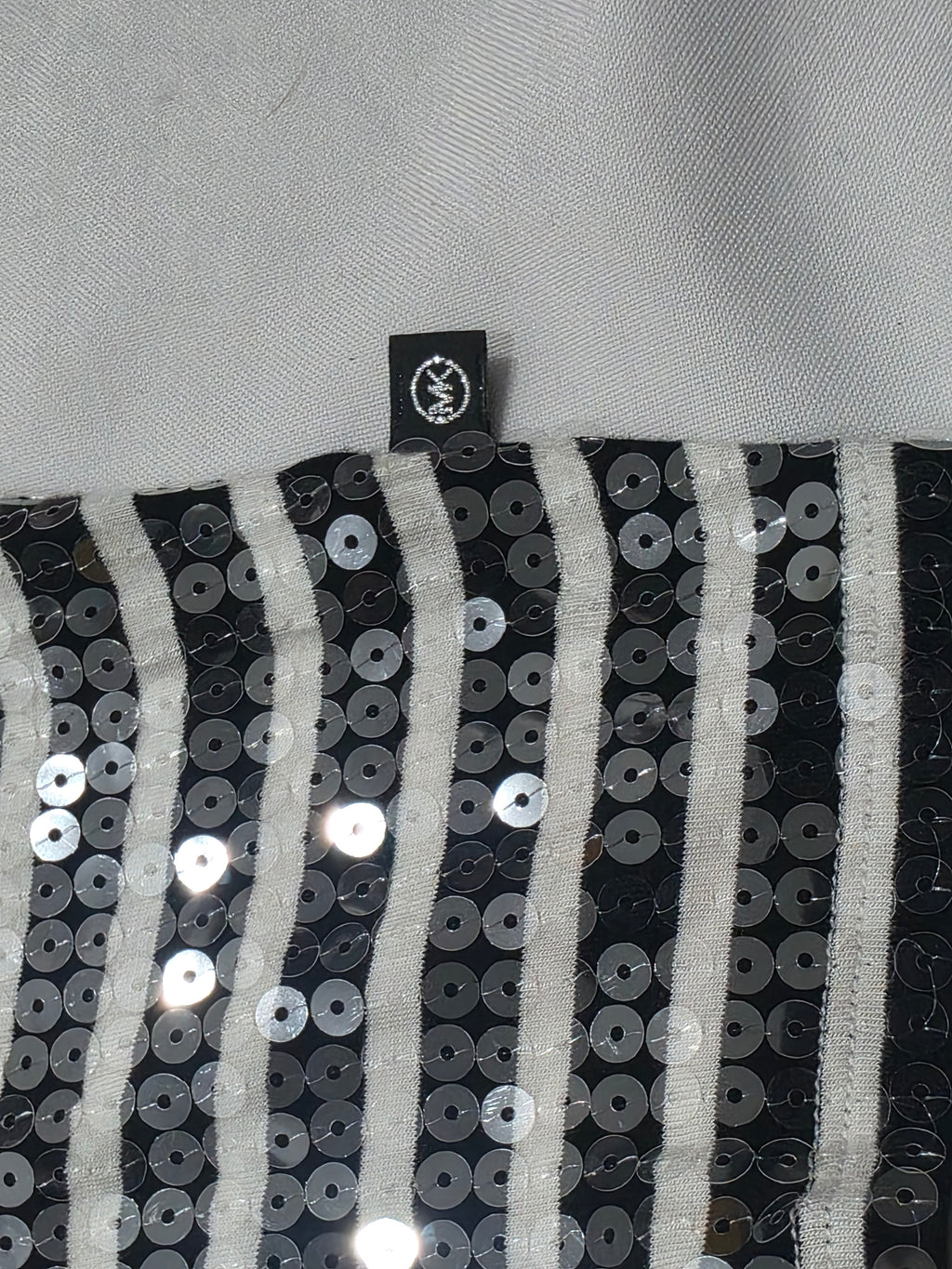 Blusa Michael Kors Mujer Negra Rayas Con Lentejuela Xs