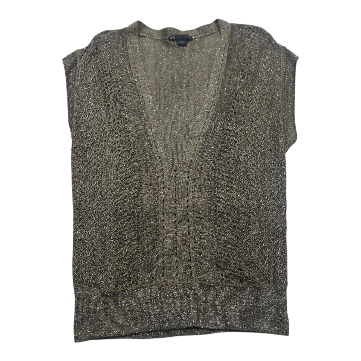 Blusa Armani Exchange Mujer Gris Sin Mangas Xs