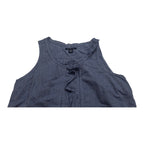 Blusa Tommy Hilfiger Azul Mezclilla Sin Mangas Mujer Talla S