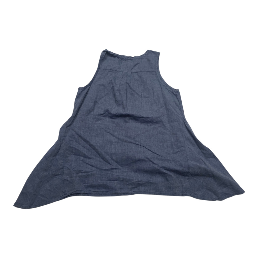 Blusa Tommy Hilfiger Azul Mezclilla Sin Mangas Mujer Talla S