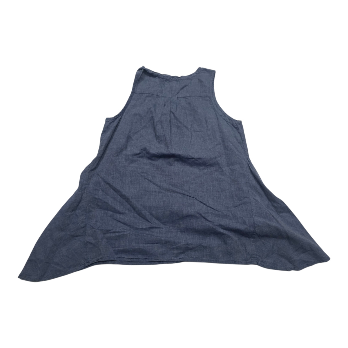 Blusa Tommy Hilfiger Azul Mezclilla Sin Mangas Mujer Talla S