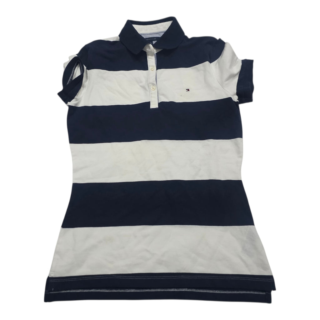 Blusa Tommy Hilfiger Mujer Polo Rayas Azul Blanco Chica