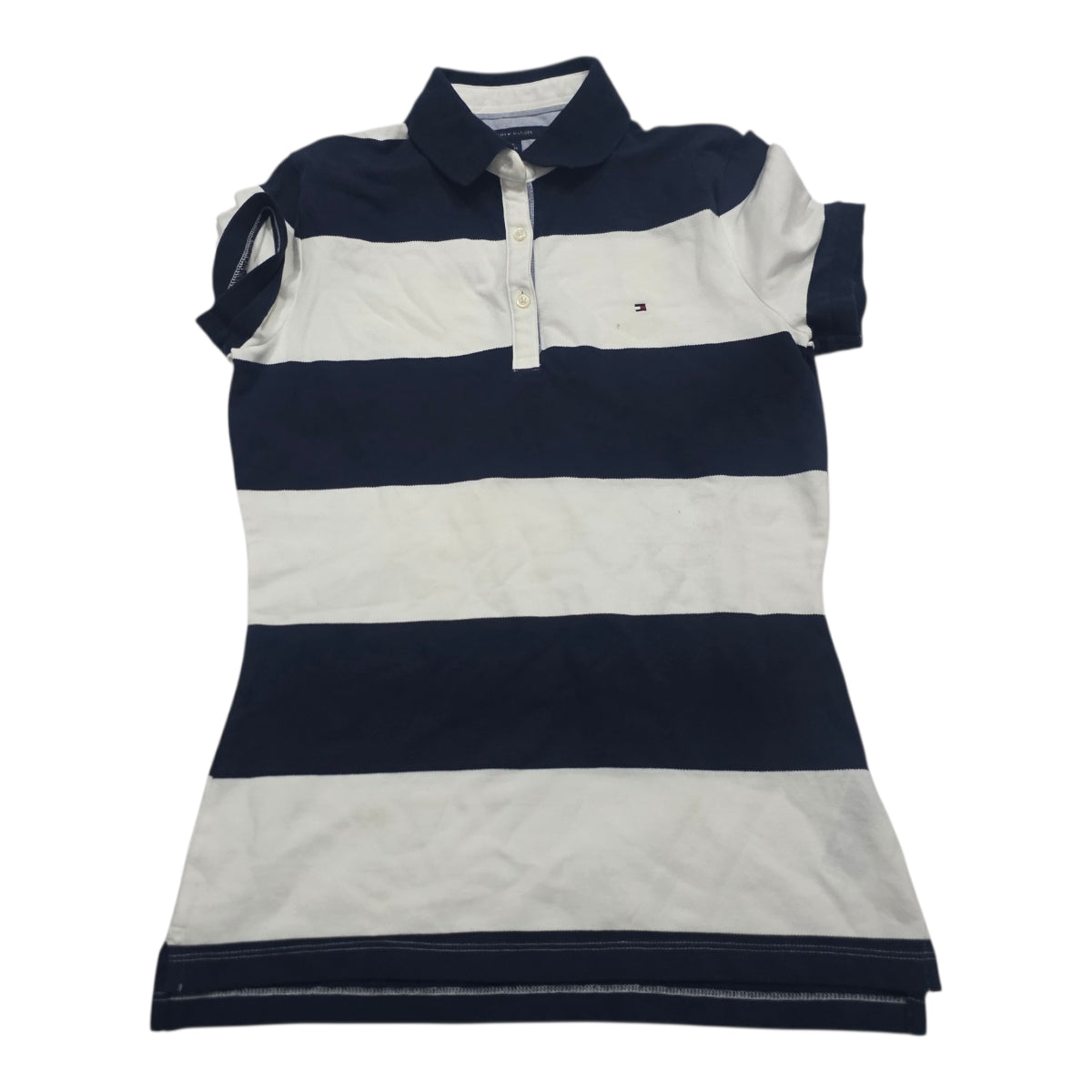 Blusa Tommy Hilfiger Mujer Polo Rayas Azul Blanco Chica
