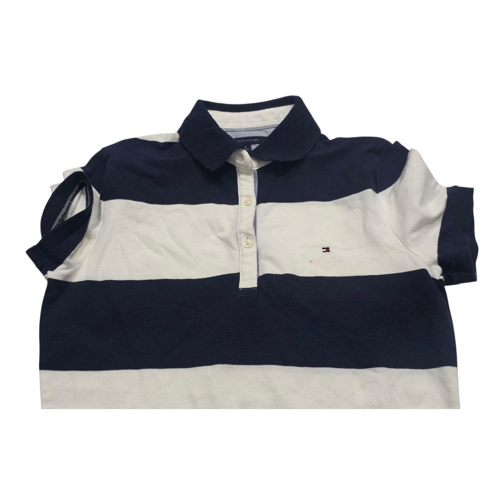 Blusa Tommy Hilfiger Mujer Polo Rayas Azul Blanco Chica