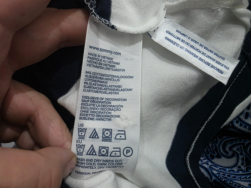 Blusa Tommy Hilfiger Mujer Polo Rayas Azul Blanco Chica