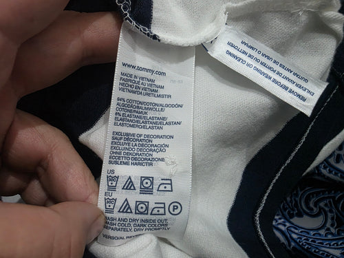 Blusa Tommy Hilfiger Mujer Polo Rayas Azul Blanco Chica