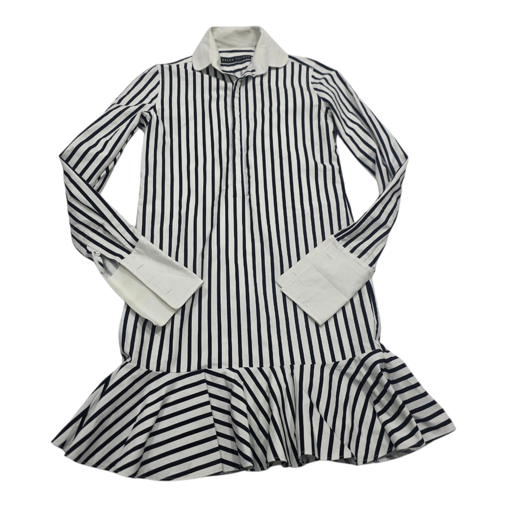 Vestido Ralph Lauren Rayas Negras Manga Larga Mujer S