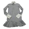 Vestido Ralph Lauren Rayas Negras Manga Larga Mujer S