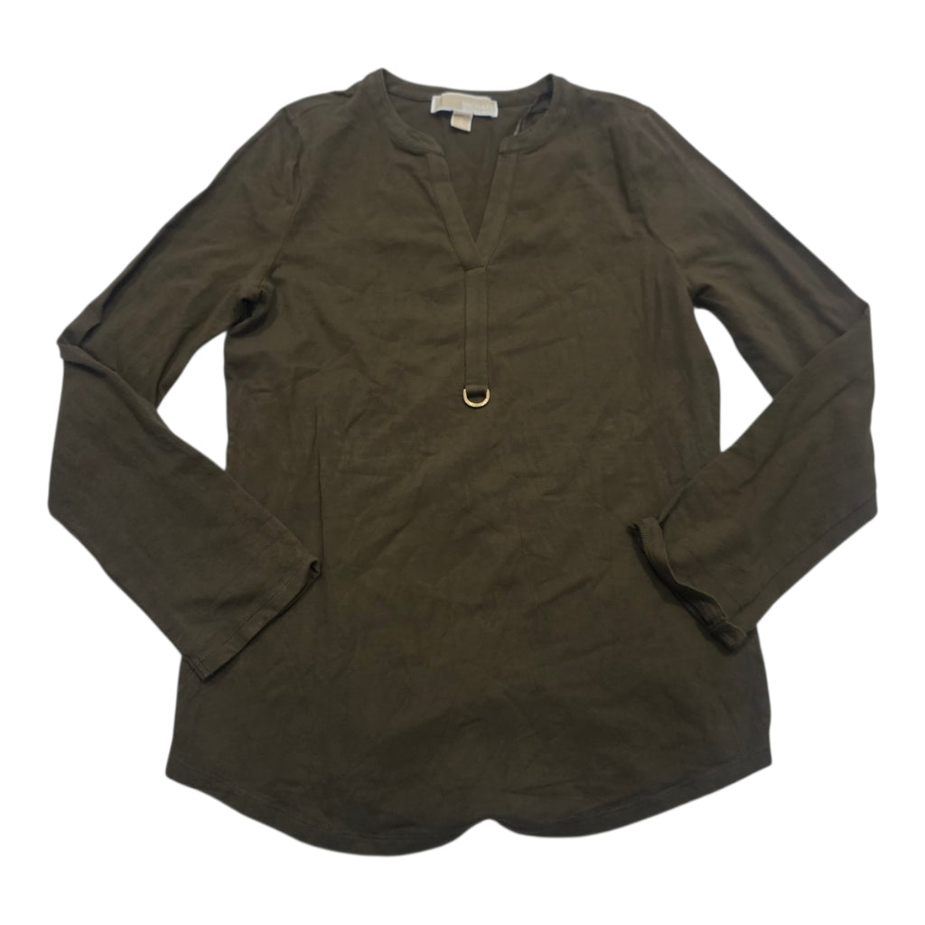 Blusa Michael Kors Verde Manga Larga De Mujer S Cuello V