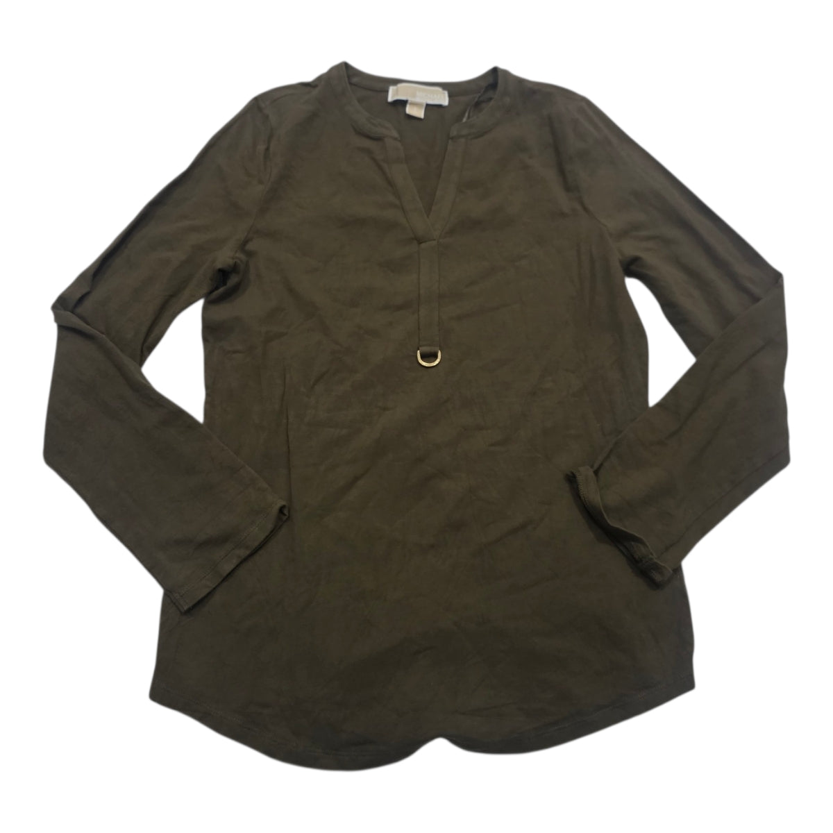 Blusa Michael Kors Verde Manga Larga De Mujer S Cuello V