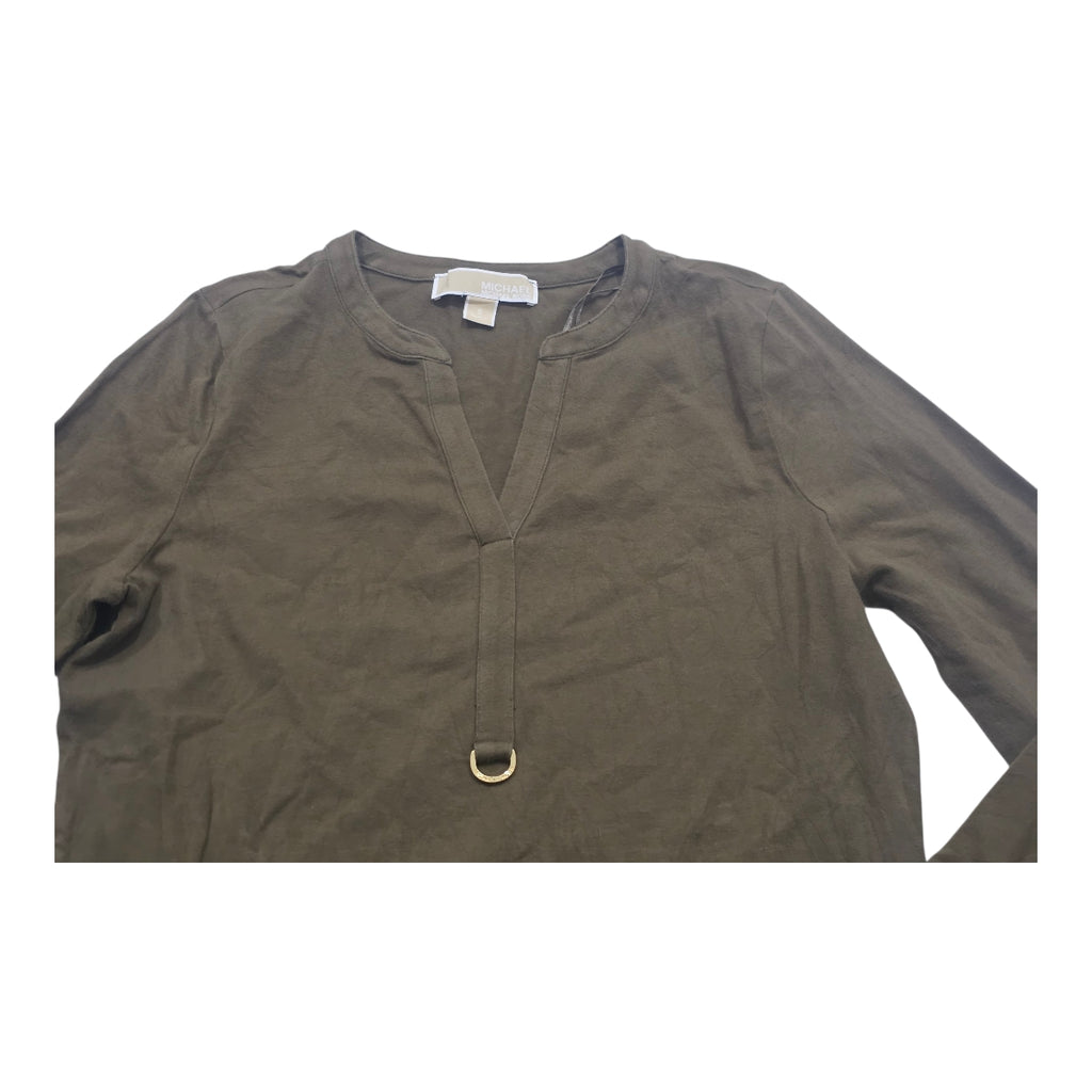 Blusa Michael Kors Verde Manga Larga De Mujer S Cuello V