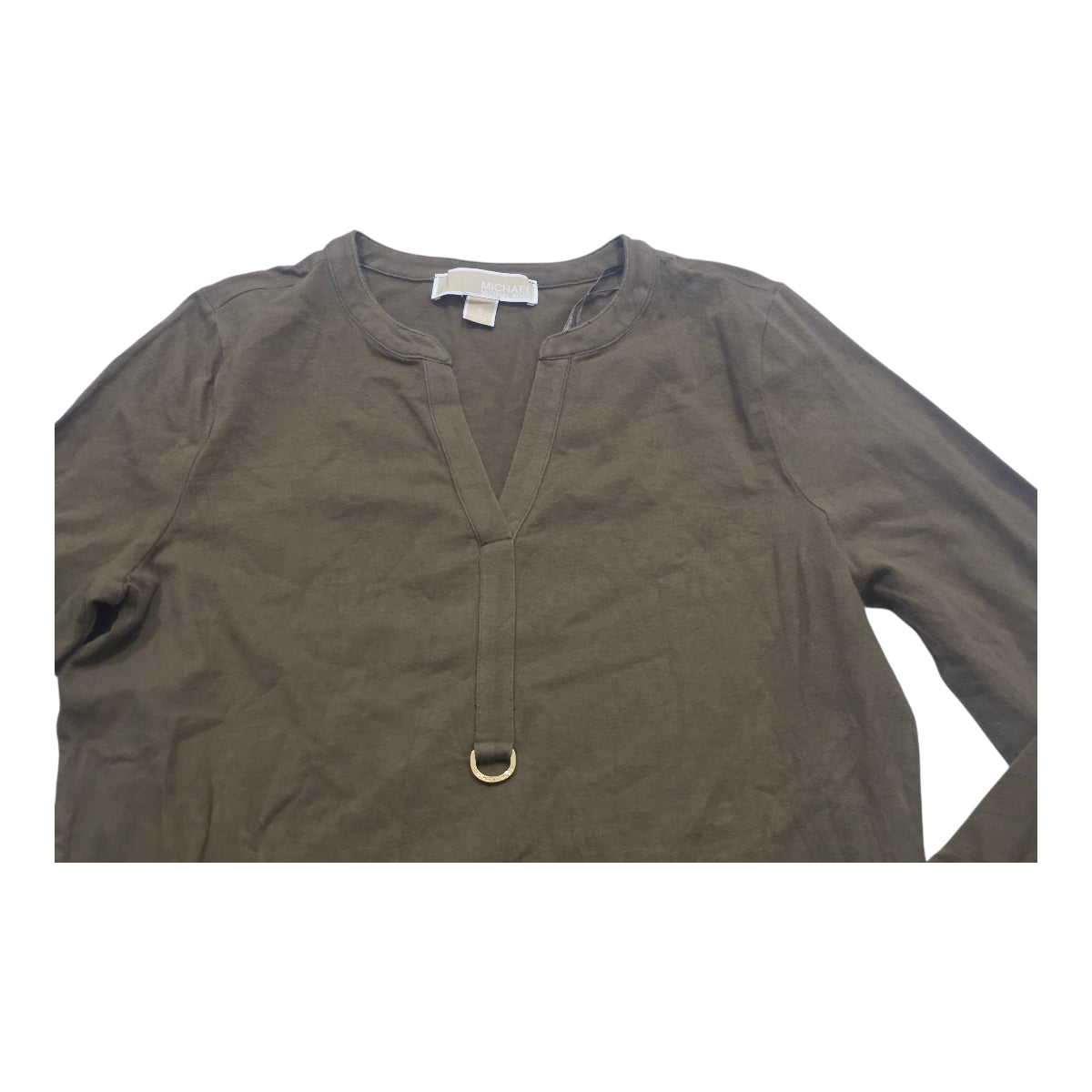 Blusa Michael Kors Verde Manga Larga De Mujer S Cuello V