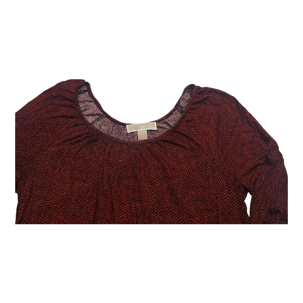 Blusa Micheal Kors Mujer Roja Escote Redondo Talla S