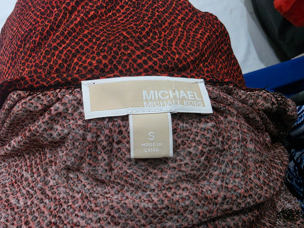 Blusa Micheal Kors Mujer Roja Escote Redondo Talla S