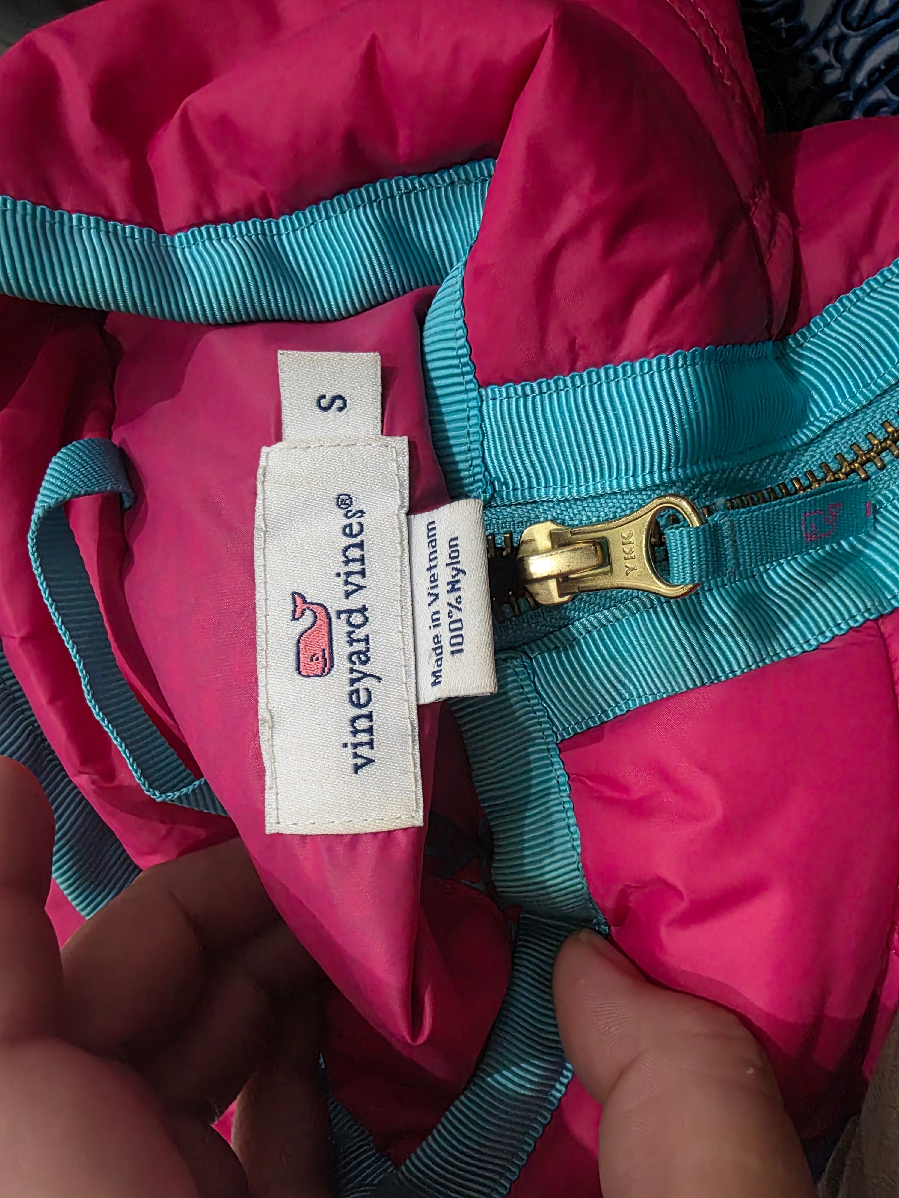 Chaleco Vineryard Vine Rosa Azul De Mujer Talla S