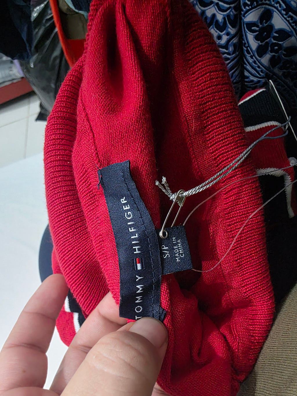 Sueter Tortuga De Mujer Tommy Hilfiger Rojo/azul Talla S