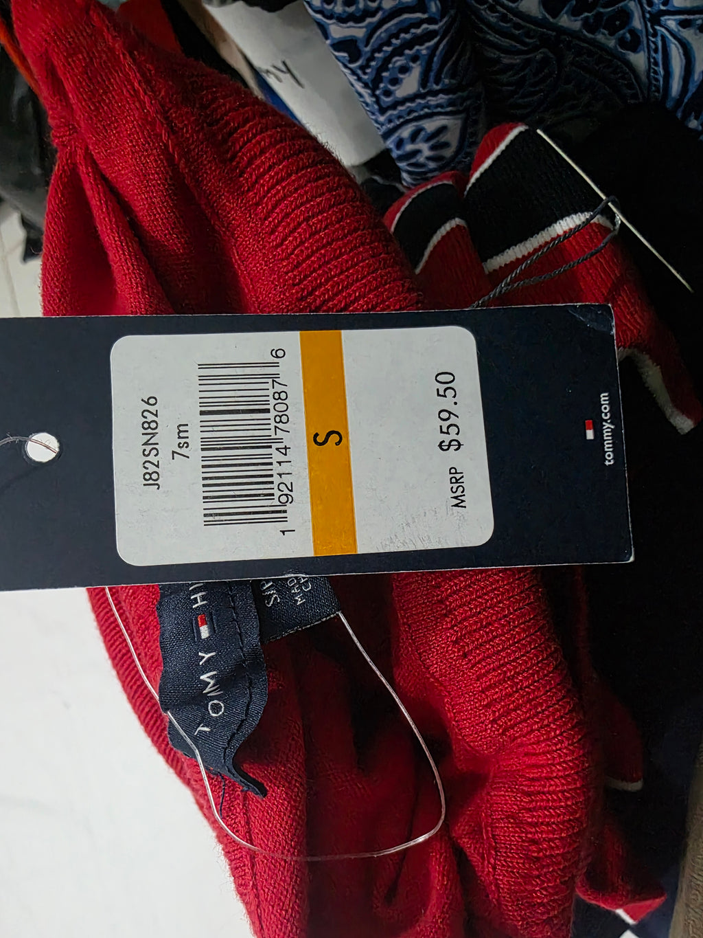 Sueter Tortuga De Mujer Tommy Hilfiger Rojo/azul Talla S