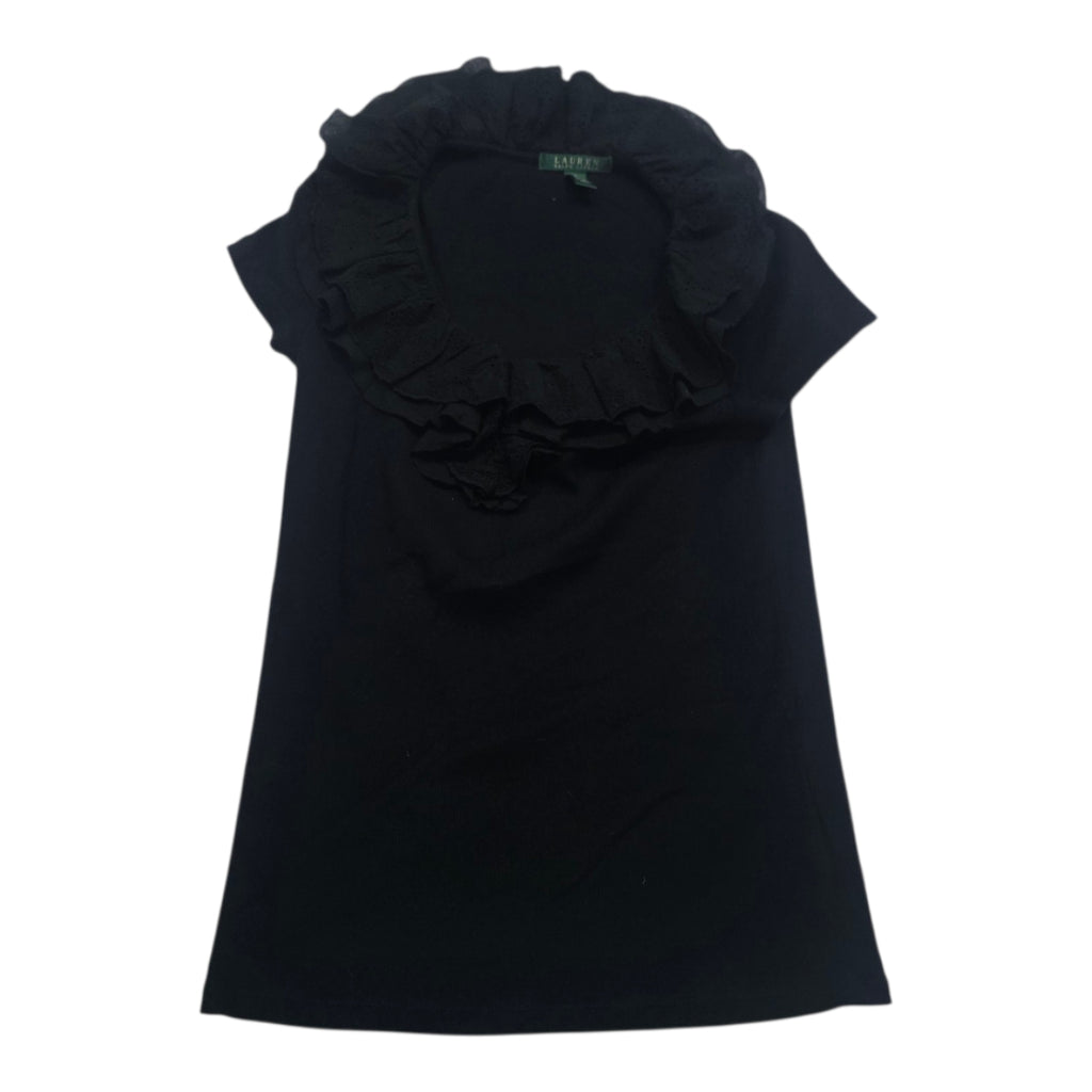 Blusa Ralph Lauren De Mujer Negro Olanes Talla S