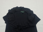 Blusa Ralph Lauren De Mujer Negro Olanes Talla S