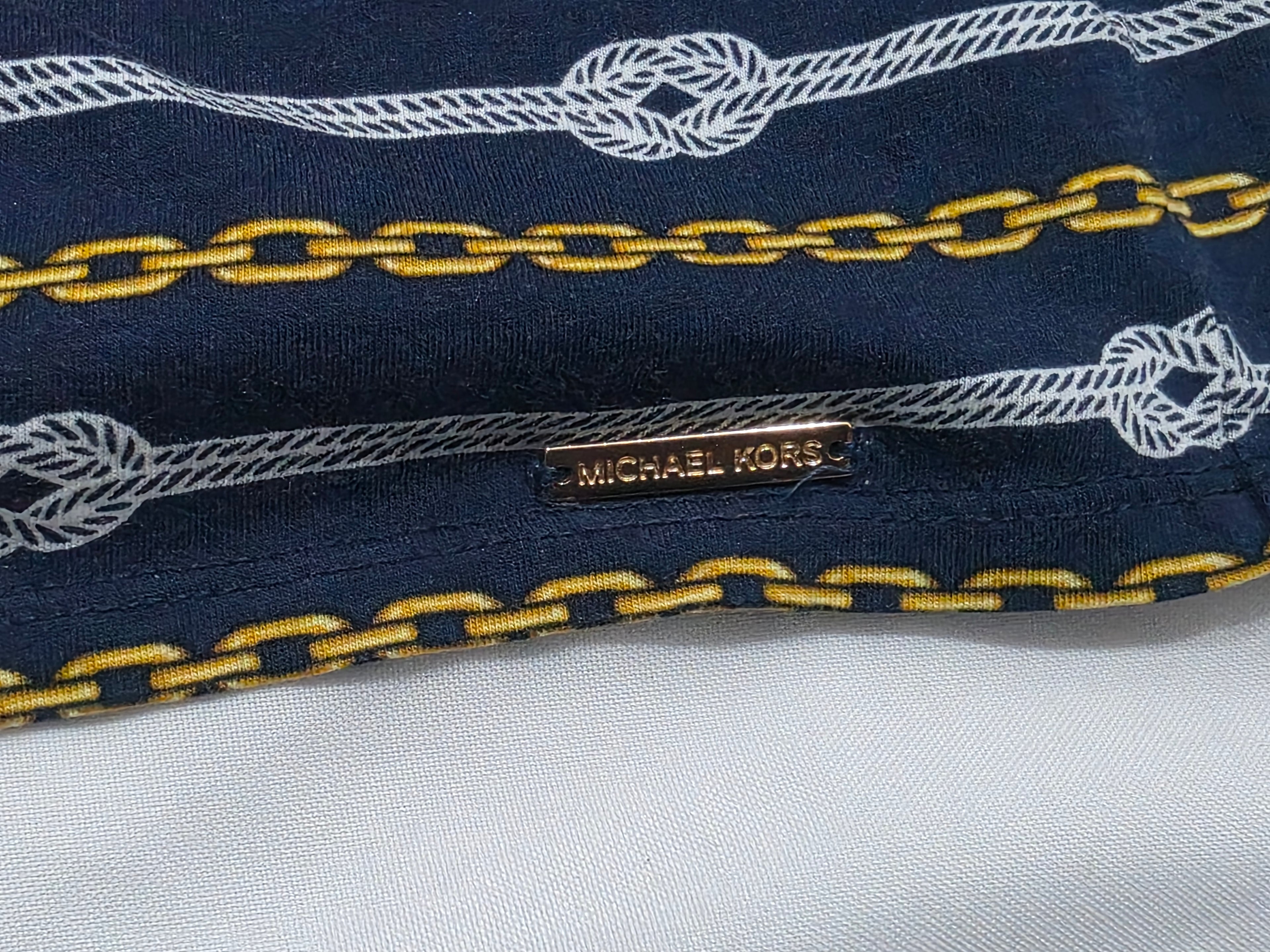 Blusa Micheal Kors De Mujer Azul Cadenas Talla M