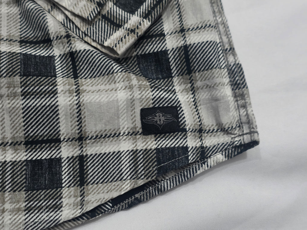 Camisa Harley Davidson Cuadros De Mujer Gris Talla M