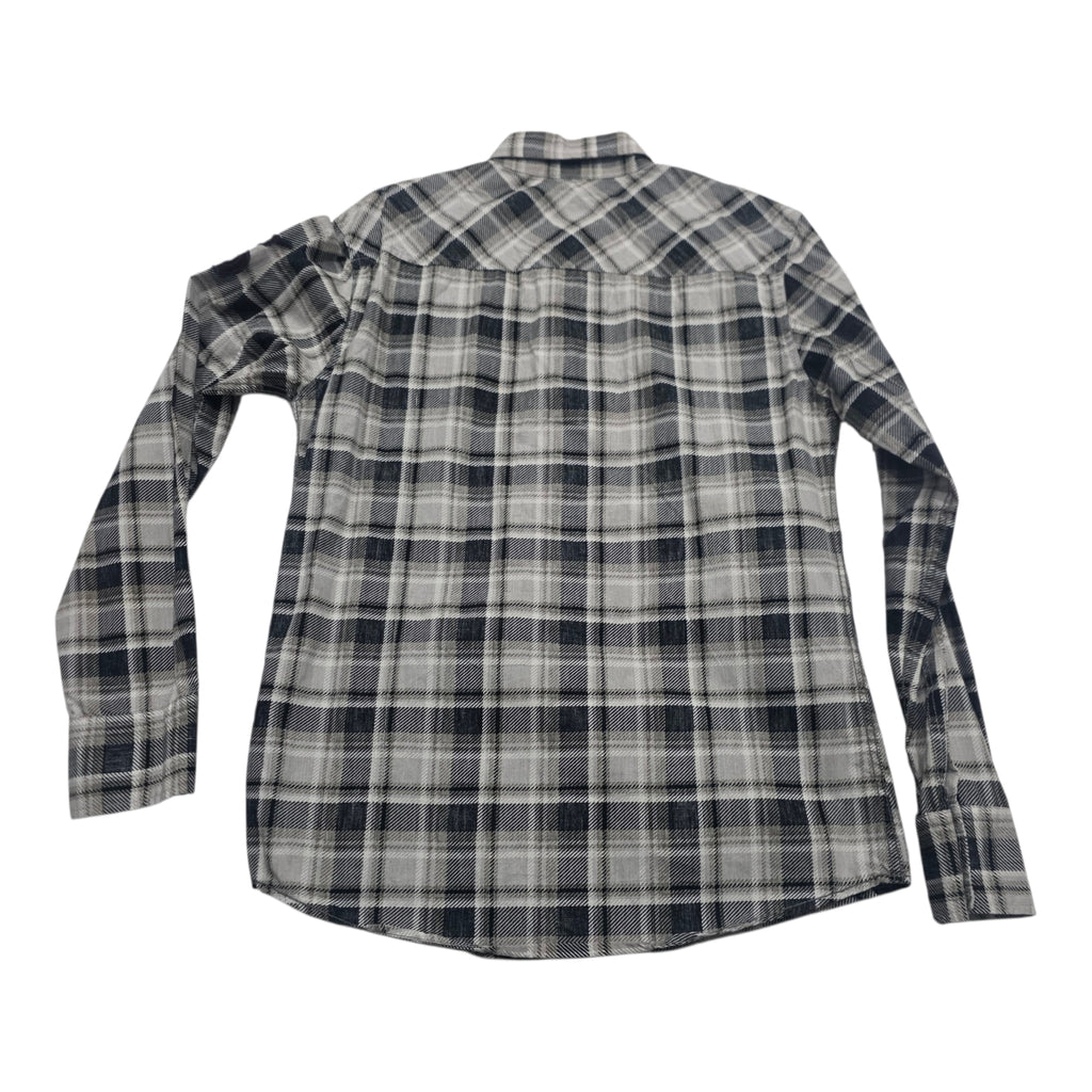 Camisa Harley Davidson Cuadros De Mujer Gris Talla M