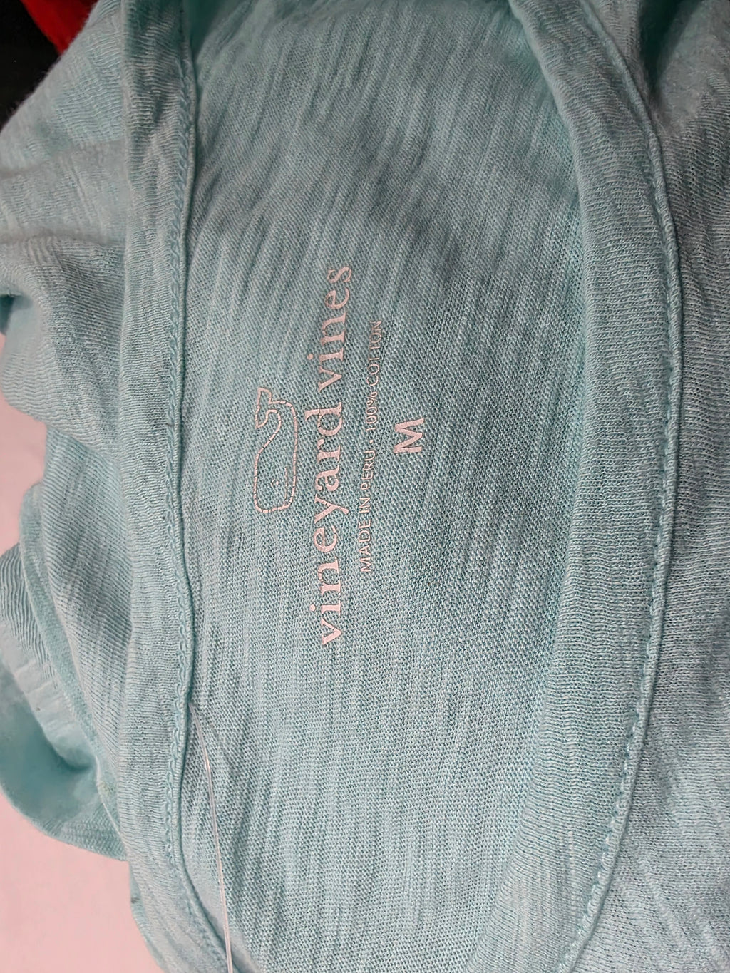 Playera Vineyard Vines De Mujer Celeste Manga Larga Talla M