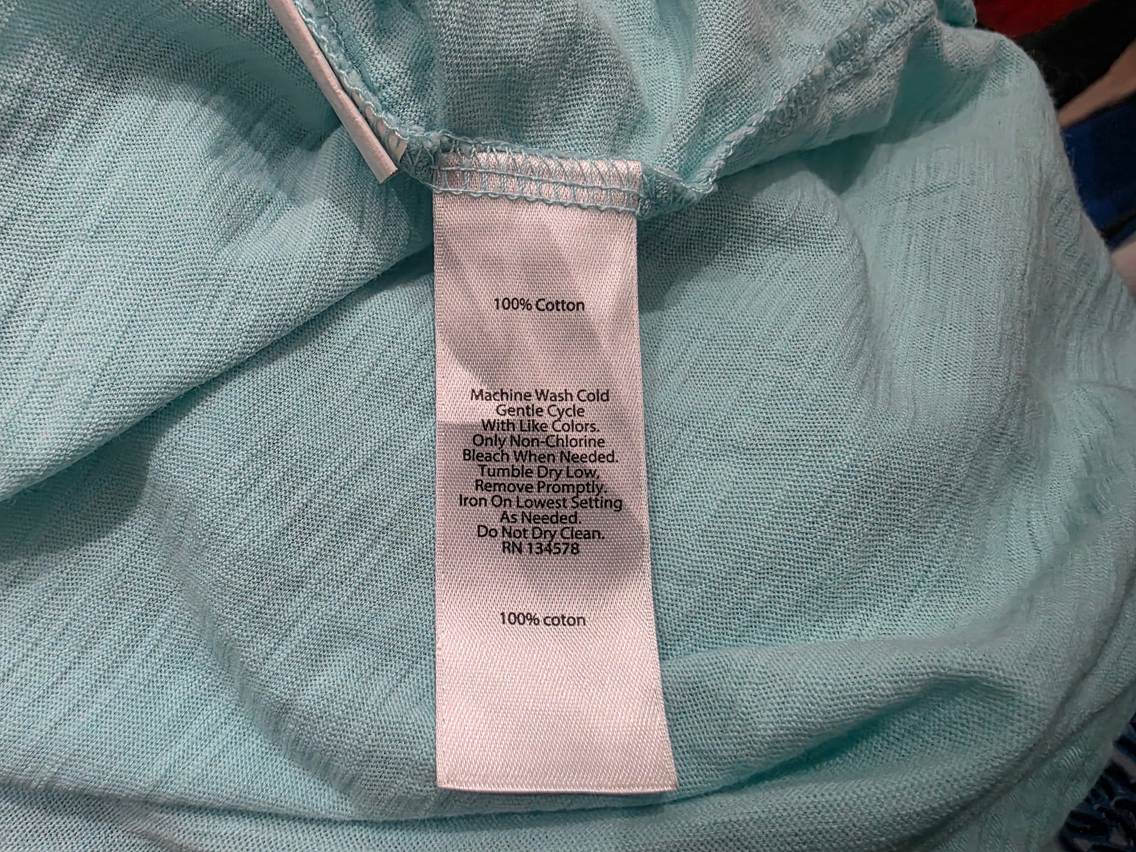 Playera Vineyard Vines De Mujer Celeste Manga Larga Talla M