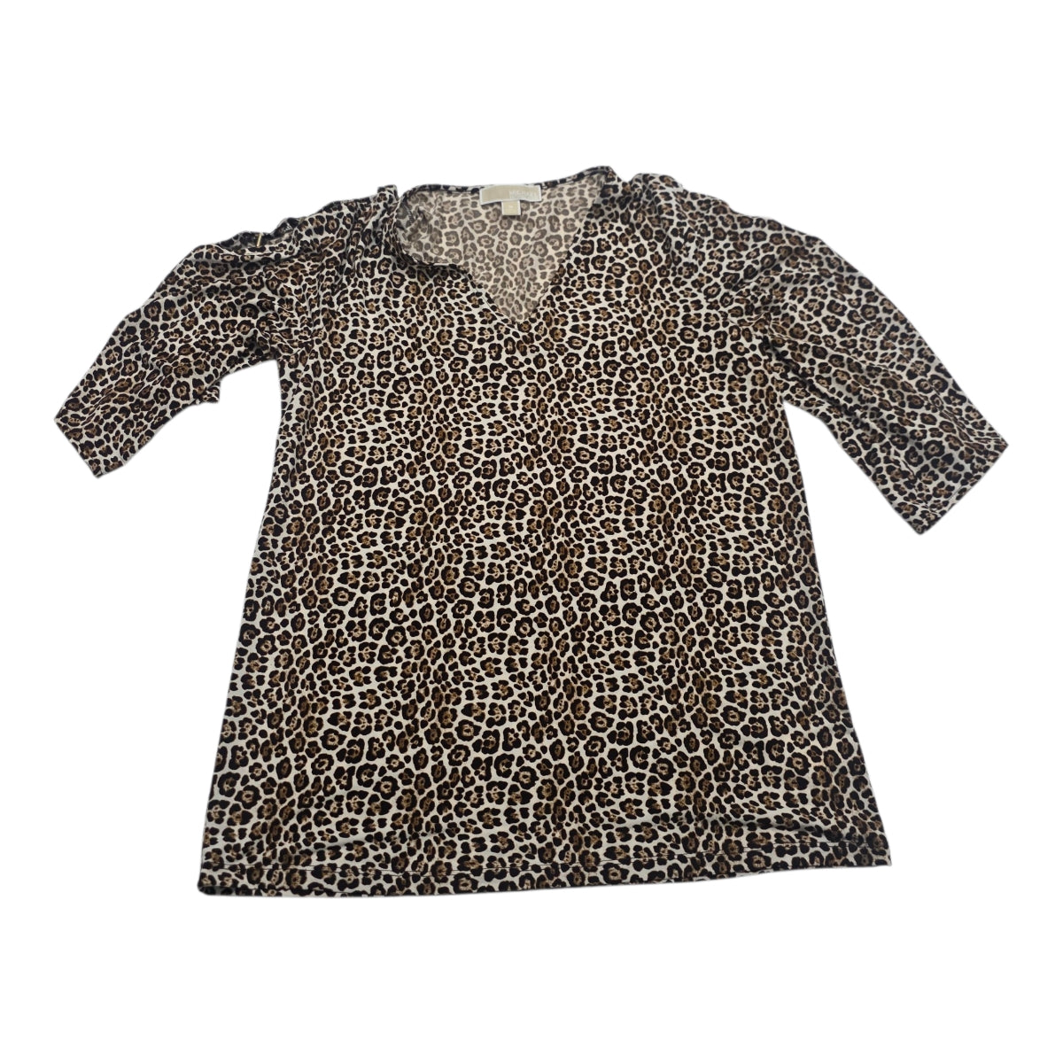 Blusa Michael Kors De Mujer Animal Print Cafe Talla M