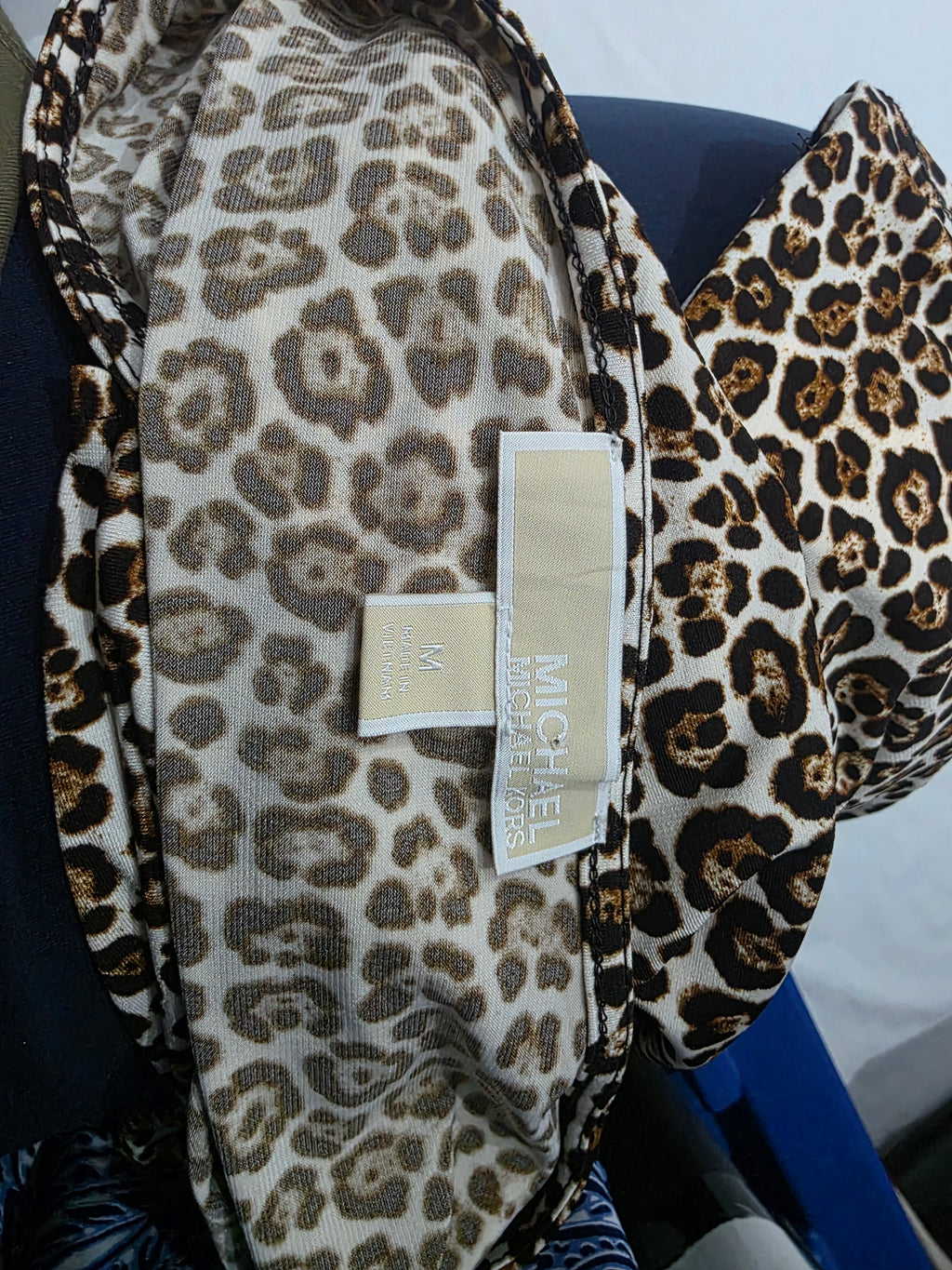 Blusa Michael Kors De Mujer Animal Print Cafe Talla M