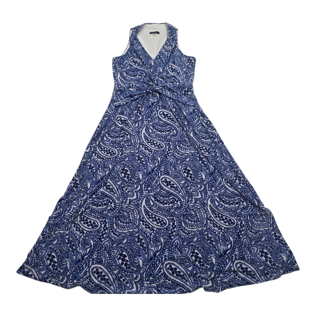 Vestido Casual Tommy Hilfiger Azul Figuras Talla 10 Tirantes