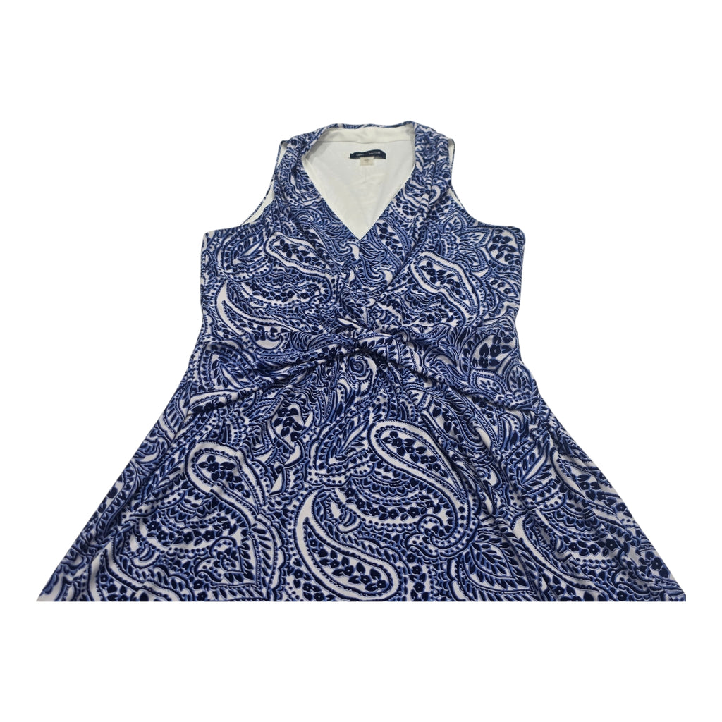Vestido Casual Tommy Hilfiger Azul Figuras Talla 10 Tirantes