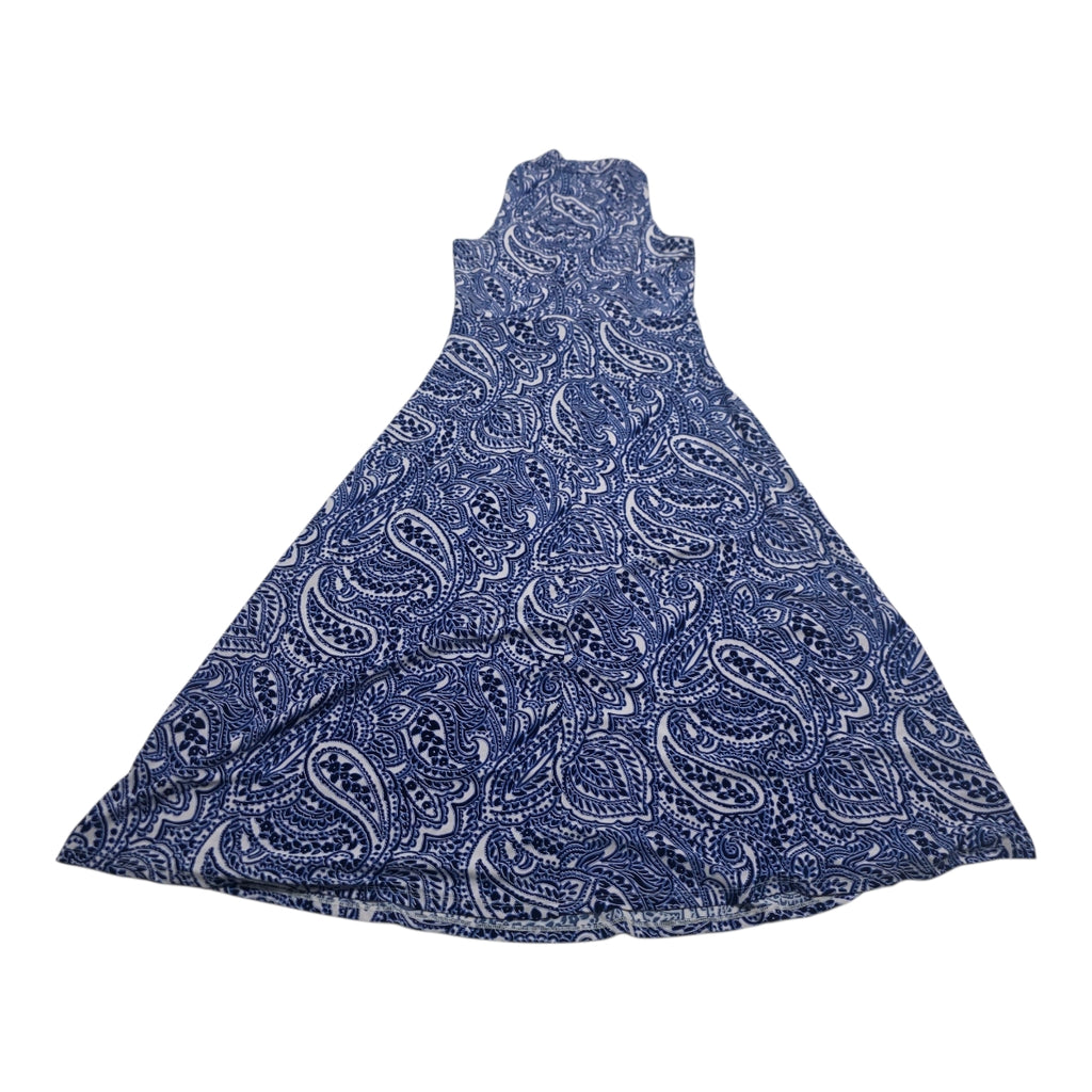 Vestido Casual Tommy Hilfiger Azul Figuras Talla 10 Tirantes