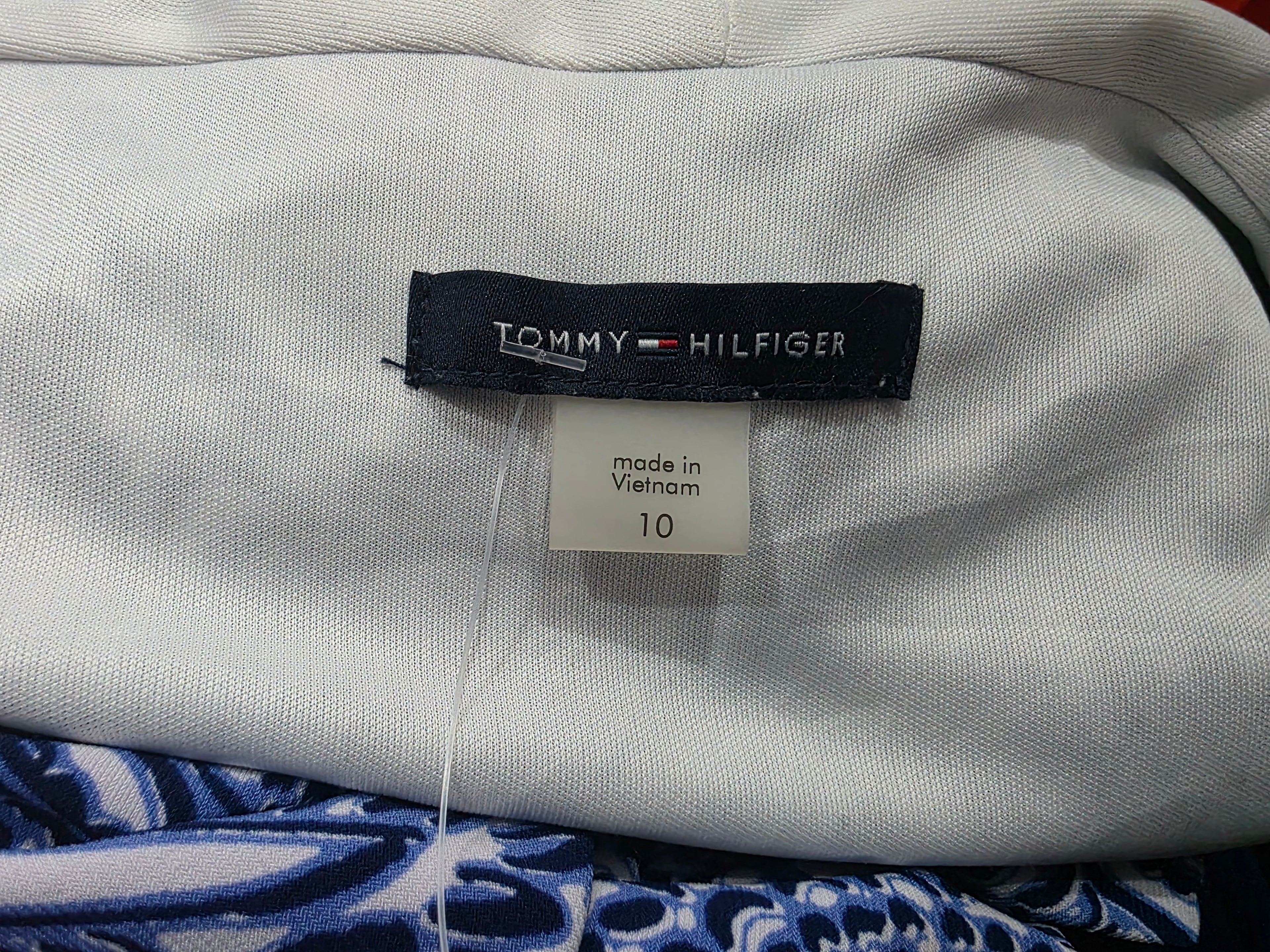 Vestido Casual Tommy Hilfiger Azul Figuras Talla 10 Tirantes