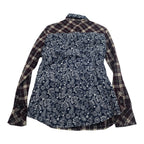 Camisa True Religion De Mujer A Cuadros Vino/azul Talla M