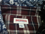 Camisa True Religion De Mujer A Cuadros Vino/azul Talla M