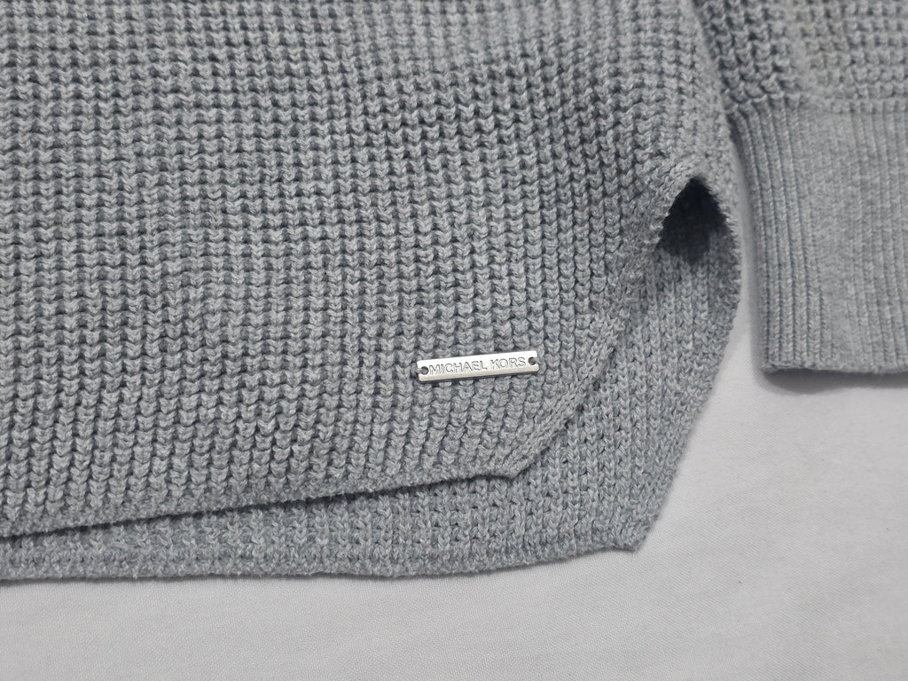 Sueter Michael Kors Tejido De Mujer Gris Cuello Alto M