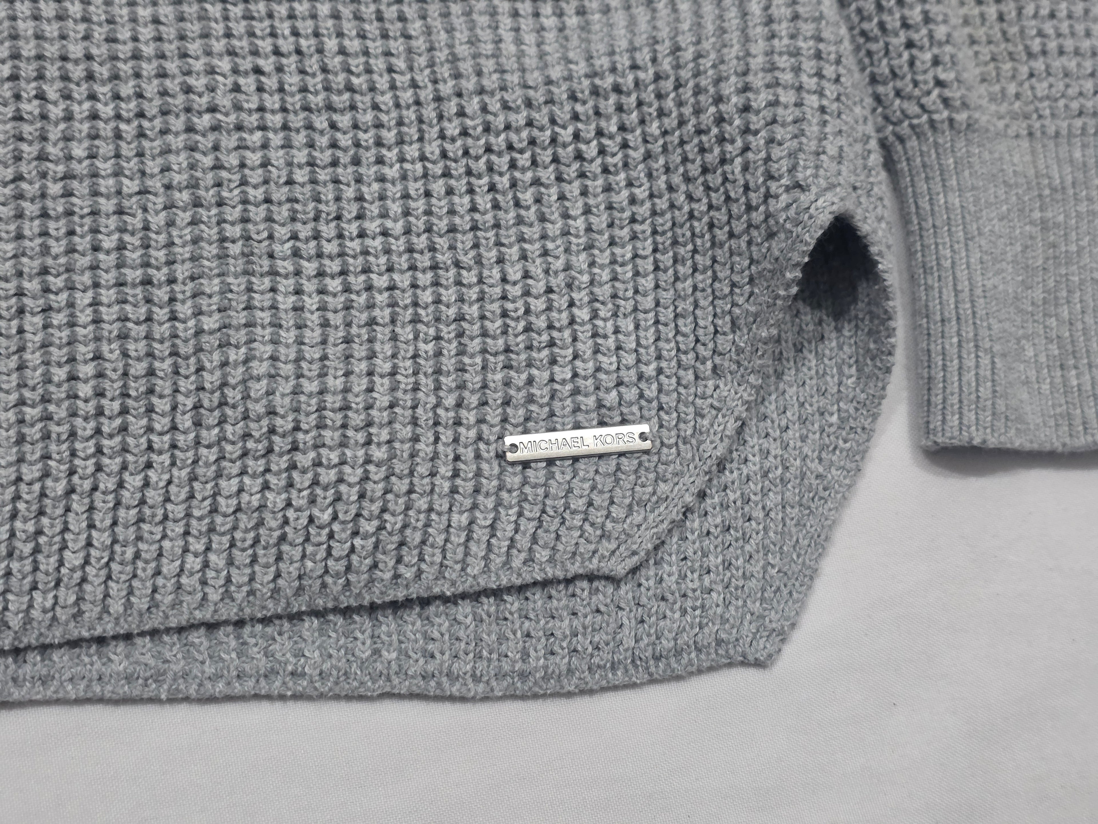 Sueter Michael Kors Tejido De Mujer Gris Cuello Alto M