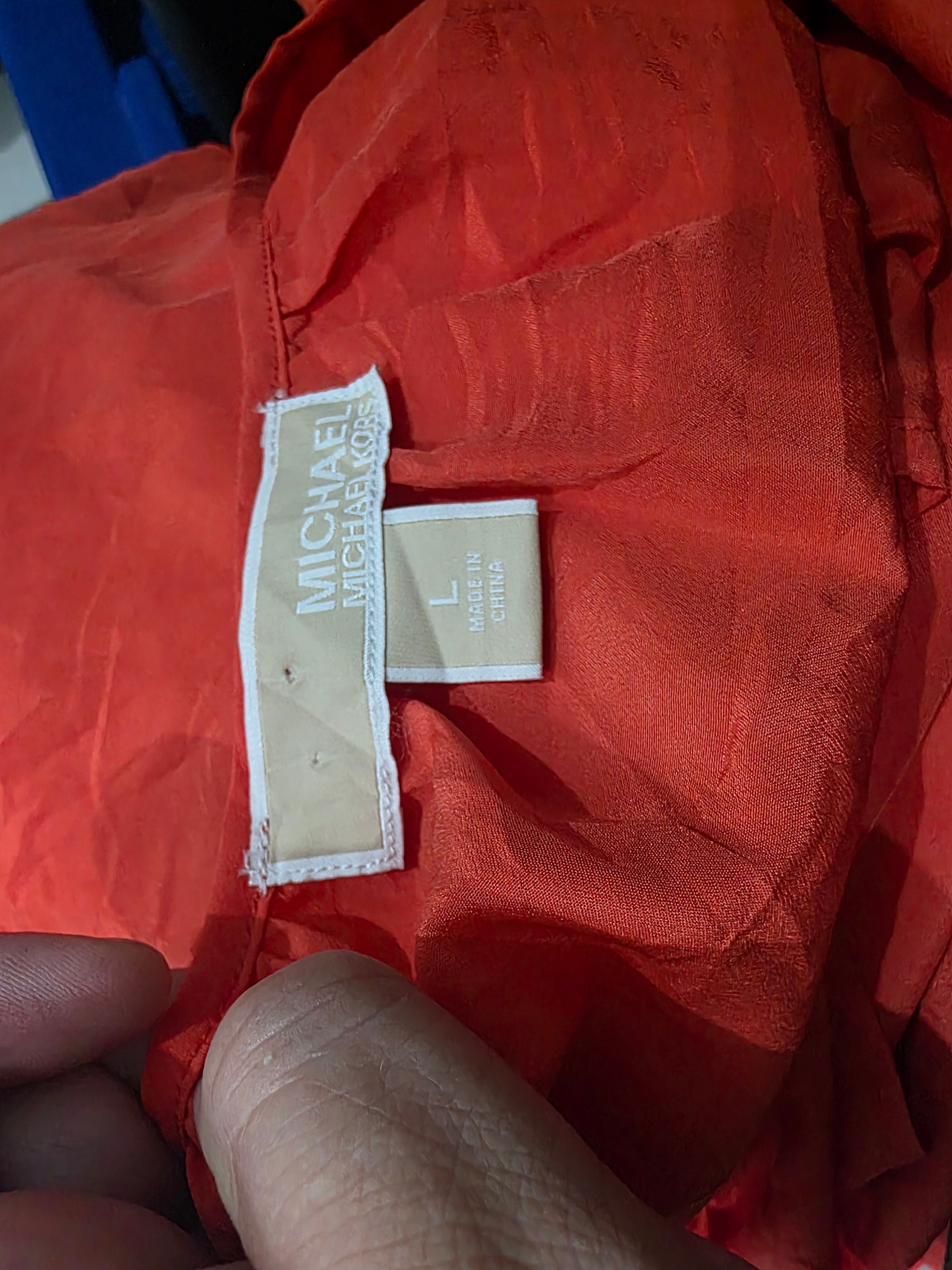 Blusa Michael Kors De Mujer Naranja Manga Larga Talla L